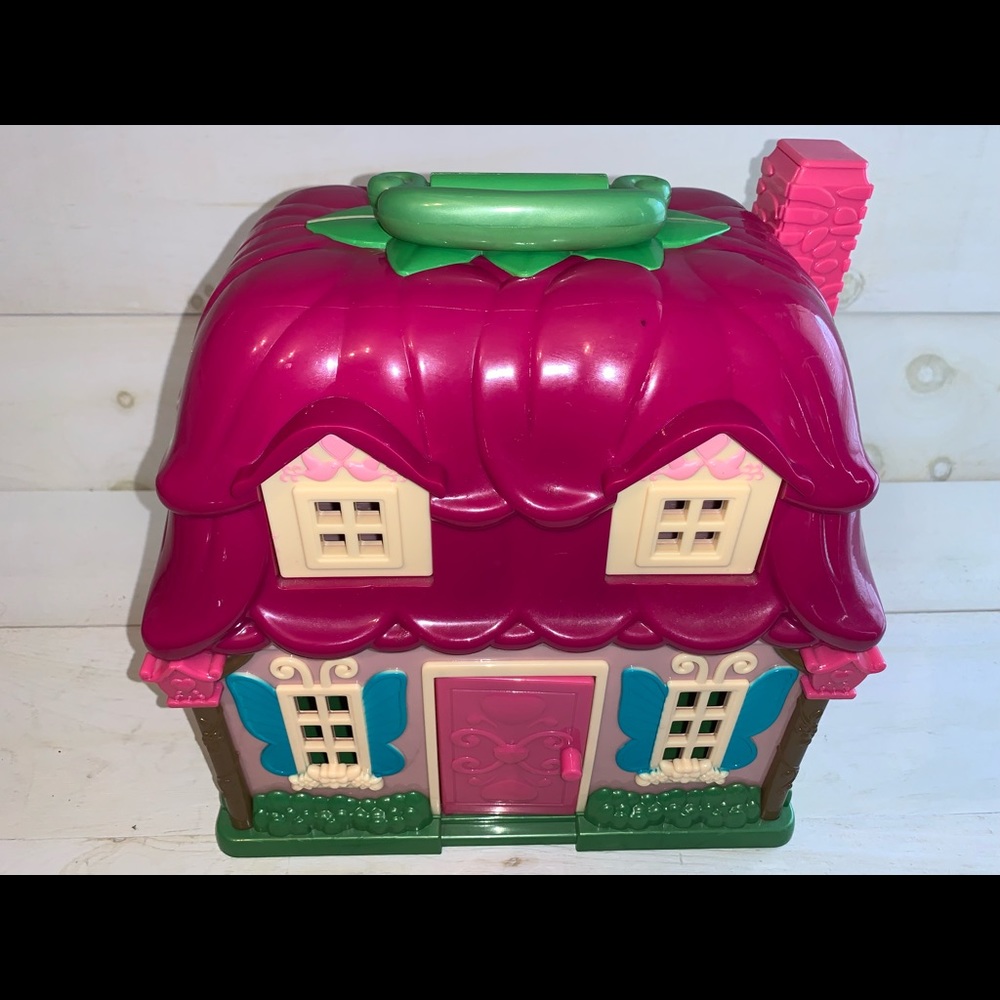 RARE Li'l Woodzeez Large Playset Flower Cottage House & Characters Accessories